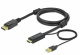 Przewd z HDMI (M) do DisplayPort (M) zasilany z USB-A 4K Delock - 5m czarny (85966)