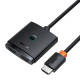 Adapter HDMI 2w1 4K 60Hz dwukierunkowy z wbudowanym kablem 1m Baseus AirJoy - czarny (B01331105111-01)