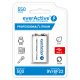 everActive 6F22/9V Li-ion 550 mAh z USB TYP-C - opak. 1 akumulatorek - blister (EVHR22-550C)