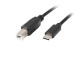 Kabel do drukarki USB-C (M) - USB-B(M) 2.0 1.8m Czarny Ferryt Lanberg
