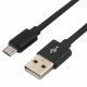 Kabel przewd pleciony USB - micro USB everActive 30cm z obsug szybkiego adowania do 2,4A czarny (CBB-0.3MB)