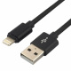 Kabel przewd pleciony USB - Lightning / iPhone everActive 200cm z obsug szybkiego adowania do 2,4A czarny (CBB-2IB)