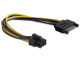 Delock 82924, kabel zasilajcy SATA (M) na PCI Express 6-pin, 0,21m