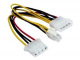 Gembird CC-PSU-4, kabel rozdzielacz zasilania Procesora (CPU) z 2 x Molex 4-pin na ATX12V 4-Pin