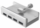 Hub 4x USB 3.0 aktywny ORICO biurkowy 5Gbps - srebrny (MH4PU-P-SV-BP)