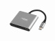 HUB Adapter HDMI Natec Fowler - Multiport MINI USB-C PD, USB 3.0, HDMI 4K