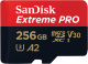 Karta SanDisk Extreme PRO microSDXC 256GB 200/140 MB/s A2 C10 V30 UHS-I U3 (SDSQXCD-256G-GN6MA)