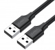 Kabel USB 2.0 A-A Ugreen US128 0.5m - czarny (10308)