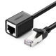 Ugreen Przeduacz Ethernet RJ45, Cat. 6, FTP, z metalow wtyczk 0,5m, (czarny)