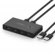 Switch przecznik KVM USB 2x4 UGREEN USB 2.0 - czarny (30767)