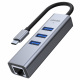 Unitek HUB USB TYP-C 3 x USB 3.1 5 Gbps + RJ45 Ethernet 10/100/1000 (H1904A)